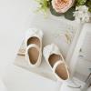 imageESTINE Mary Jane Flats for Toddler Girls Little Kids Glittery Dress Princess Wedding Ballet ShoesE310white