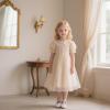 imageESTINE Mary Jane Flats for Toddler Girls Little Kids Glittery Dress Princess Wedding Ballet ShoesE310white