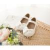 imageESTINE Mary Jane Flats for Toddler Girls Little Kids Glittery Dress Princess Wedding Ballet ShoesE310white
