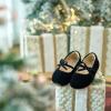 imageESTINE Mary Jane Flats for Toddler Girls Little Kids Glittery Dress Princess Wedding Ballet ShoesE311black