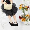 imageESTINE Mary Jane Flats for Toddler Girls Little Kids Glittery Dress Princess Wedding Ballet ShoesE311black