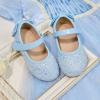 imageESTINE Mary Jane Flats for Toddler Girls Little Kids Glittery Dress Princess Wedding Ballet ShoesE352baby Blue