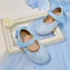 imageESTINE Mary Jane Flats for Toddler Girls Little Kids Glittery Dress Princess Wedding Ballet ShoesE352baby Blue