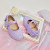 imageESTINE Mary Jane Flats for Toddler Girls Little Kids Glittery Dress Princess Wedding Ballet ShoesE352purple