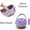 imageESTINE Mary Jane Flats for Toddler Girls Little Kids Glittery Dress Princess Wedding Ballet ShoesE352purple
