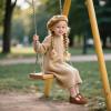 imageESTINE Mary Jane Flats for Toddler Girls Little Kids Glittery Dress Princess Wedding Ballet ShoesE357brown