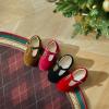 imageESTINE Mary Jane Flats for Toddler Girls Little Kids Glittery Dress Princess Wedding Ballet ShoesE357brown