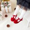 imageESTINE Mary Jane Flats for Toddler Girls Little Kids Glittery Dress Princess Wedding Ballet ShoesE357red