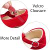 imageESTINE Mary Jane Flats for Toddler Girls Little Kids Glittery Dress Princess Wedding Ballet ShoesE357red