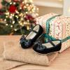 imageESTINE Mary Jane Flats for Toddler Girls Little Kids Glittery Dress Princess Wedding Ballet ShoesE368black