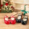 imageESTINE Mary Jane Flats for Toddler Girls Little Kids Glittery Dress Princess Wedding Ballet ShoesE368black