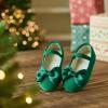 imageESTINE Mary Jane Flats for Toddler Girls Little Kids Glittery Dress Princess Wedding Ballet ShoesE368green