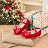 imageESTINE Mary Jane Flats for Toddler Girls Little Kids Glittery Dress Princess Wedding Ballet ShoesE368red