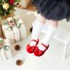 imageESTINE Mary Jane Flats for Toddler Girls Little Kids Glittery Dress Princess Wedding Ballet ShoesE368red