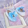 imageESTINE Mary Jane Flats for Toddler Girls Little Kids Glittery Dress Princess Wedding Ballet ShoesE375blue