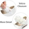 imageESTINE Mary Jane Flats for Toddler Girls Little Kids Glittery Dress Princess Wedding Ballet ShoesE379white