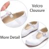 imageESTINE Mary Jane Flats for Toddler Girls Little Kids Glittery Dress Princess Wedding Ballet ShoesE503white