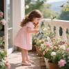 imageESTINE Mary Jane Flats for Toddler Girls Little Kids Glittery Dress Princess Wedding Ballet ShoesE505nude