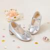 imageESTINE Mary Jane Flats for Toddler Girls Little Kids Glittery Dress Princess Wedding Ballet ShoesE505silver