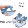 imageESTINE Mary Jane Flats for Toddler Girls Little Kids Glittery Dress Princess Wedding Ballet ShoesE518blue