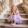 imageESTINE Mary Jane Flats for Toddler Girls Little Kids Glittery Dress Princess Wedding Ballet ShoesE661purple