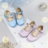 imageESTINE Mary Jane Flats for Toddler Girls Little Kids Glittery Dress Princess Wedding Ballet ShoesE661purple
