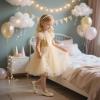 imageESTINE Mary Jane Flats for Toddler Girls Little Kids Glittery Dress Princess Wedding Ballet ShoesE7081gold