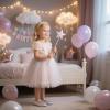 imageESTINE Mary Jane Flats for Toddler Girls Little Kids Glittery Dress Princess Wedding Ballet ShoesE7081silver