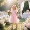 imageESTINE Mary Jane Flats for Toddler Girls Little Kids Glittery Dress Princess Wedding Ballet ShoesE75nude