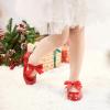 imageESTINE Mary Jane Flats for Toddler Girls Little Kids Glittery Dress Princess Wedding Ballet ShoesE75red
