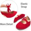 imageESTINE Toddler Little Girls Ballet Shoes Baby Kids Princess Dress Wedding Strap Mary Jane FlatsE386red