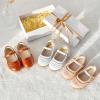 imageESTINE Toddler Little Girls Ballet Shoes Baby Kids Princess Dress Wedding Strap Mary Jane FlatsE390brown