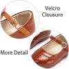imageESTINE Toddler Little Girls Ballet Shoes Baby Kids Princess Dress Wedding Strap Mary Jane FlatsE390brown