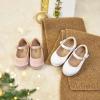 imageESTINE Toddler Little Girls Ballet Shoes Baby Kids Princess Dress Wedding Strap Mary Jane FlatsE392dusty Rose