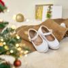 imageESTINE Toddler Little Girls Ballet Shoes Baby Kids Princess Dress Wedding Strap Mary Jane FlatsE392ivory White