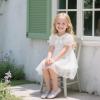 imageESTINE Toddler Little Girls Ballet Shoes Baby Kids Princess Dress Wedding Strap Mary Jane FlatsEh22silver