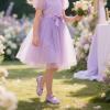 imageESTINE Toddler Little Girls Ballet Shoes Baby Kids Princess Dress Wedding Strap Mary Jane FlatsEh24purple