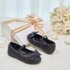 imageESTINE Toddler Little Girls Ballet Shoes Baby Kids Princess Dress Wedding Strap Mary Jane FlatsEh25black