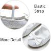 imageESTINE Toddler Little Girls Ballet Shoes Baby Kids Princess Dress Wedding Strap Mary Jane FlatsEh25white