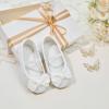 imageESTINE Toddler Little Girls Ballet Shoes Baby Kids Princess Dress Wedding Strap Mary Jane FlatsEh25white