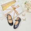 imageESTINE Toddler Little Girls Ballet Shoes Baby Kids Princess Dress Wedding Strap Mary Jane FlatsEh26black Pu