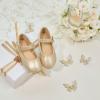 imageESTINE Toddler Little Girls Ballet Shoes Baby Kids Princess Dress Wedding Strap Mary Jane FlatsEh26gold Pu