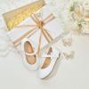 imageESTINE Toddler Little Girls Ballet Shoes Baby Kids Princess Dress Wedding Strap Mary Jane FlatsEh26white Pu