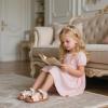 imageESTINE ToddlerLittle Kid Girls Bow Open Toe Flat Evening Dress SandalsEs318white