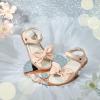 imageESTINE ToddlerLittle Kid Girls Bow Open Toe Flat Evening Dress SandalsEs501nude