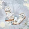 imageESTINE ToddlerLittle Kid Girls Bow Open Toe Flat Evening Dress SandalsEs501white