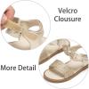 imageESTINE ToddlerLittle Kid Girls Bow Open Toe Flat Evening Dress SandalsEs506gold