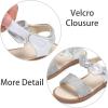 imageESTINE ToddlerLittle Kid Girls Bow Open Toe Flat Evening Dress SandalsEs506silver