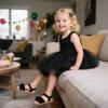 imageESTINE ToddlerLittle Kid Girls Bow Open Toe Flat Evening Dress SandalsEs95black
