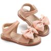 imageESTINE ToddlerLittle Kid Girls Bow Open Toe Flat Evening Dress SandalsEs318nude